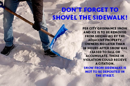 shovel the sidewalk